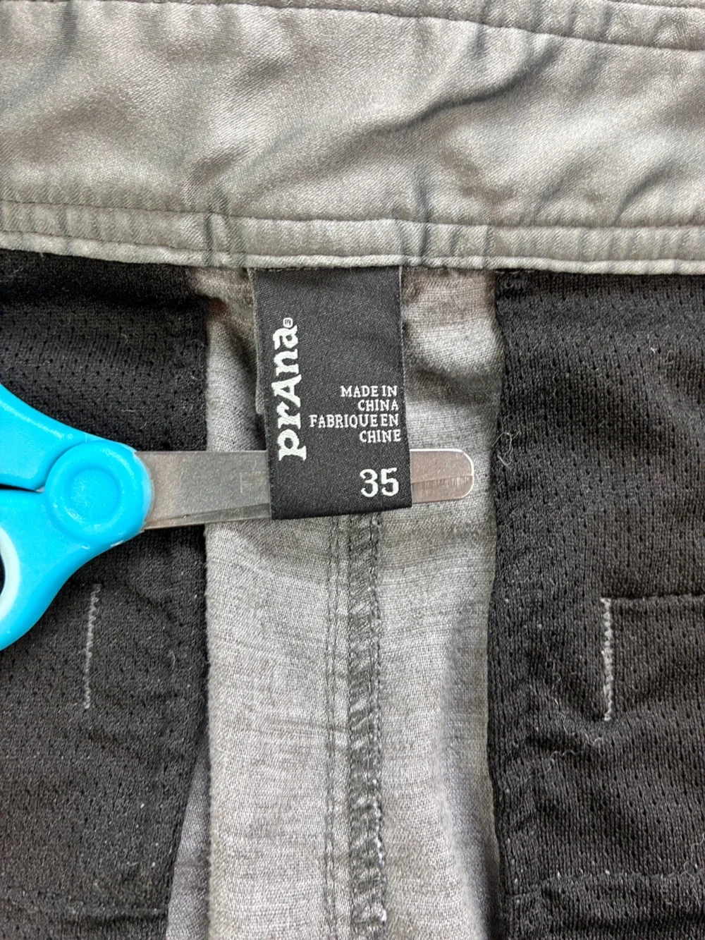 Prana Furrow Mens Gray Flat Front Casual Shorts